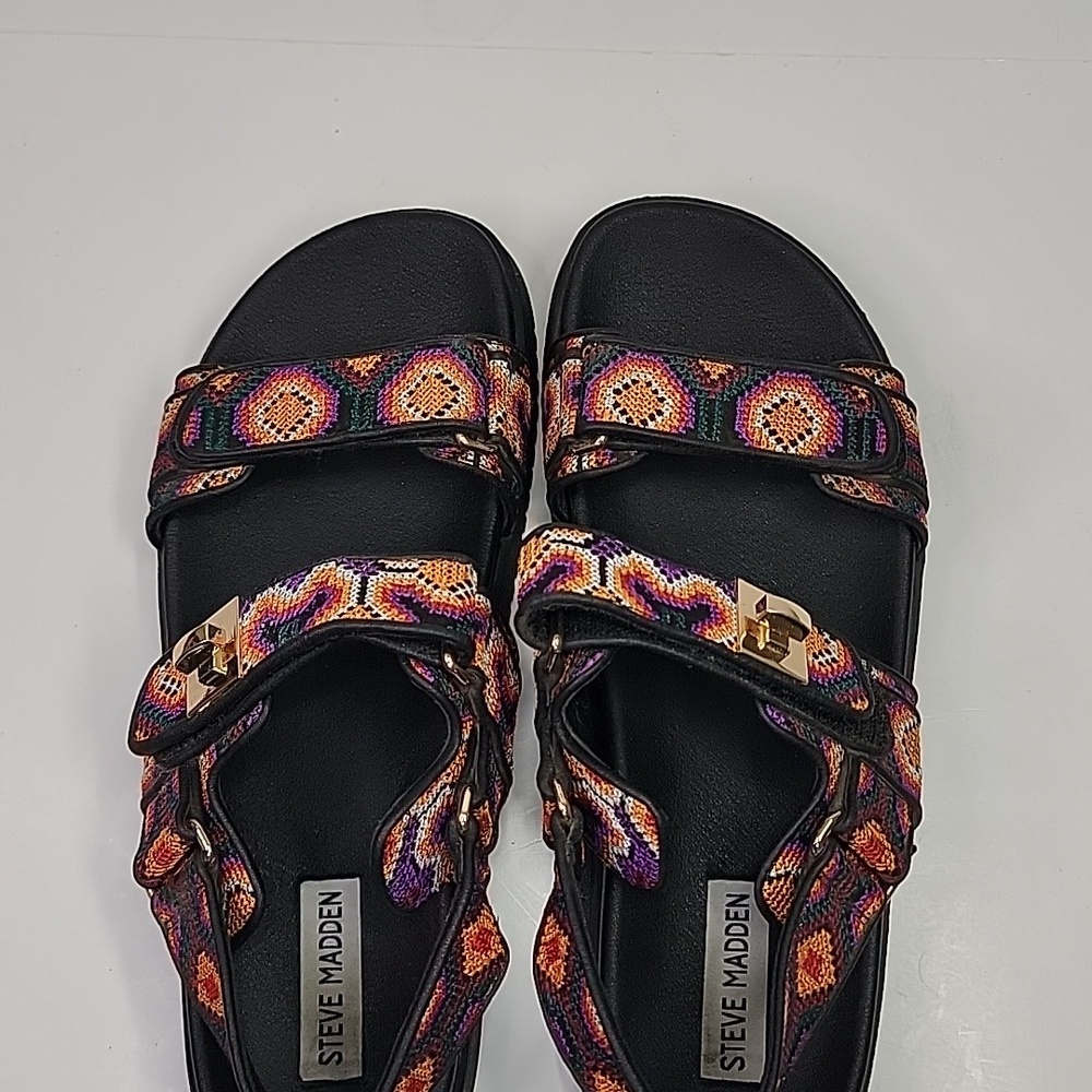 Steve Madden Colorful Pattern Summer Sandals Size 10 Wmns